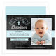 Blue Chalkboard Baptism Photo Invitations Image 3 of 3